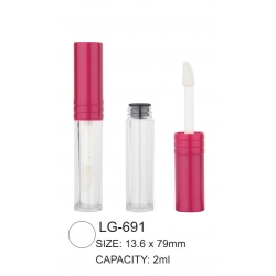 Plastic empty lip gloss case