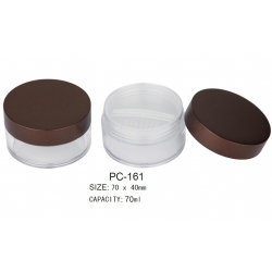 Plastic Round Cosmetic Loose Powder Container