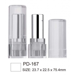 White Round Plastic Lipstick Case