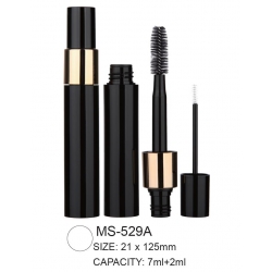 Dual Head Plastic Round Cosmetic Mascara Container