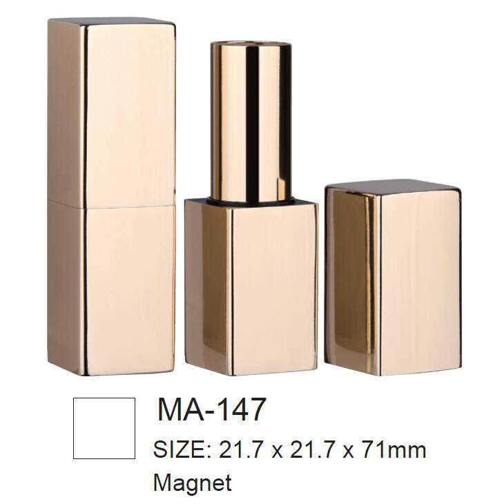Aluminium Square Magnet Cosmetic Lipstick Case