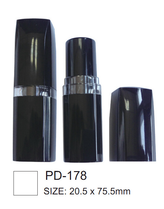 Square Shape Black Lipstick Container