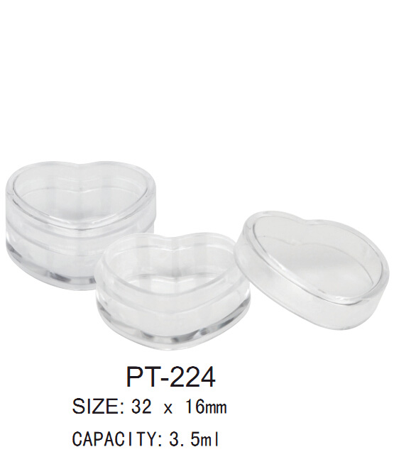 Heart Shape Plastic Cream Jar