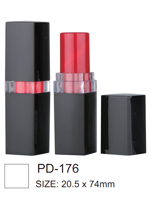 Square Shape Black Lip Balm Tubes