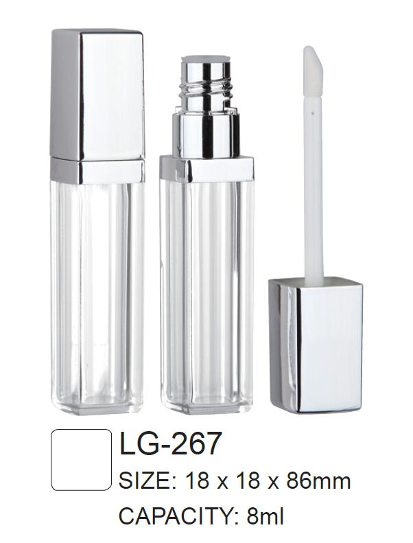 Plastic Cosmetic Square Lipgloss Container