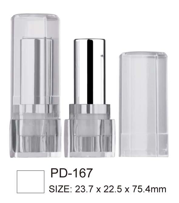 White Round Plastic Lipstick Case