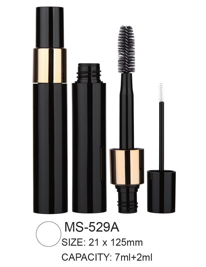 Dual Head Plastic Round Cosmetic Mascara Container