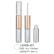 Dual Head Plastic Round Cosmetic Lipgloss/Mascara Container